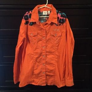 Girls Youth Western Cruel Girl button up Shirt